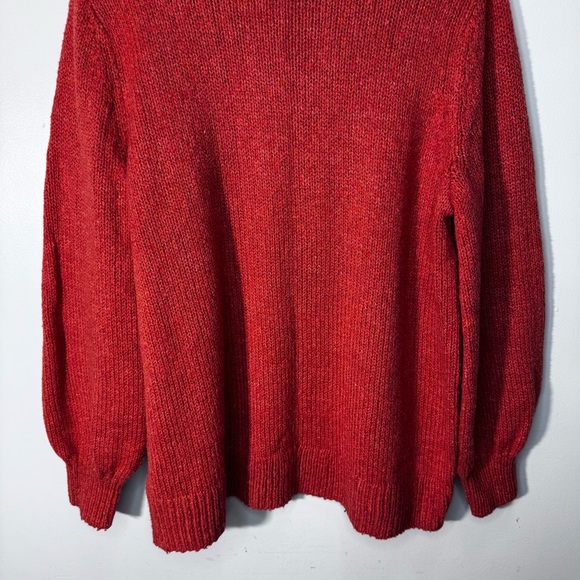 Addition Elle Crew Neck Burnt Orange Knit Sweater Size 1x - Picture 7 of 10